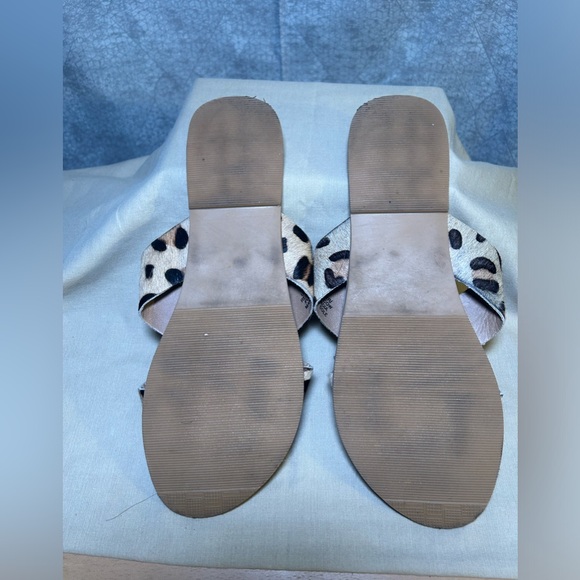 Coconuts by Matisse Pebble Leather Dyed Cow Fur leopard print sandals, 10 - Picture 3 of 6